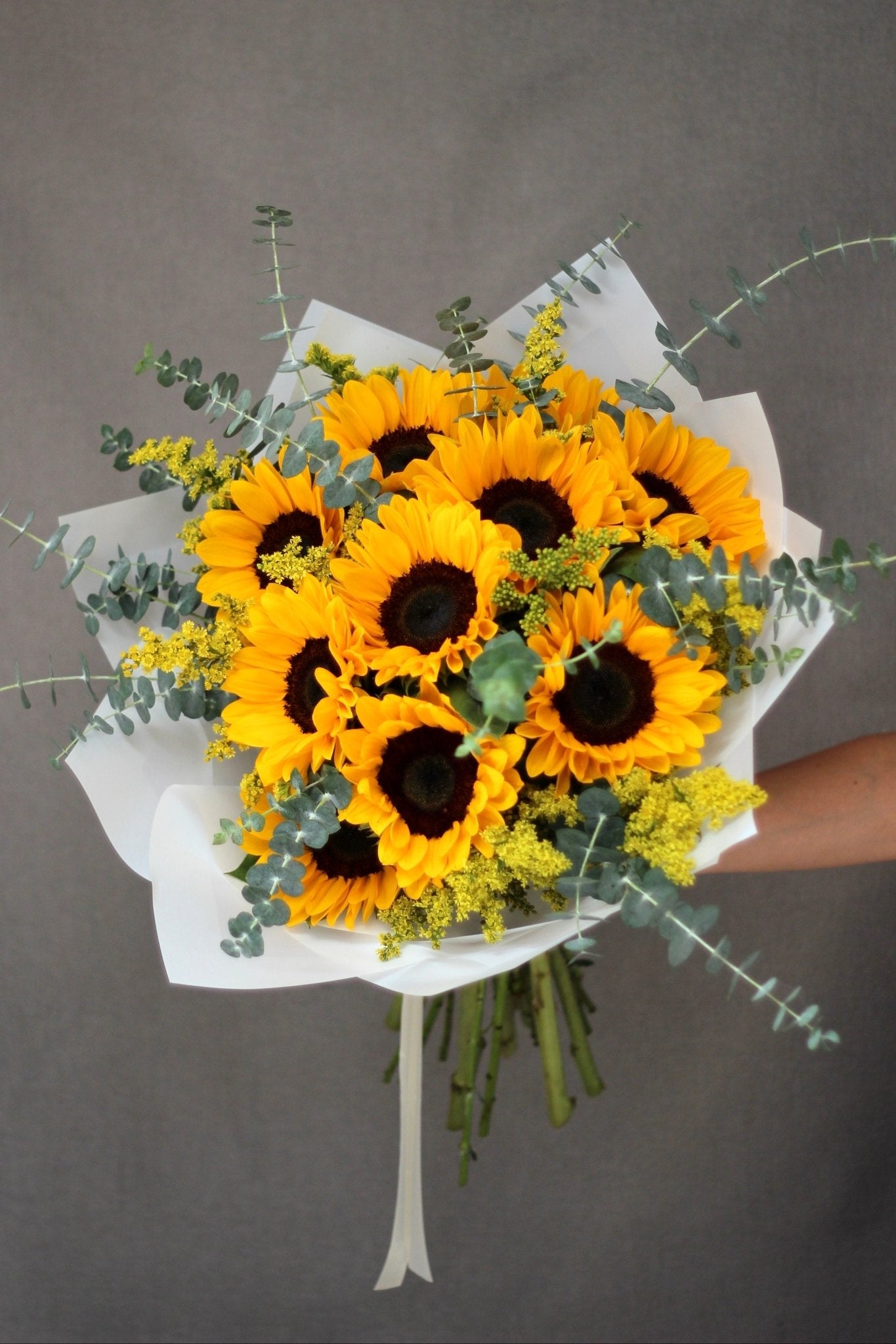 RAMO 10 GIRASOLES Y EUCALIPTO - JAZMÍN Y BERGAMOTA